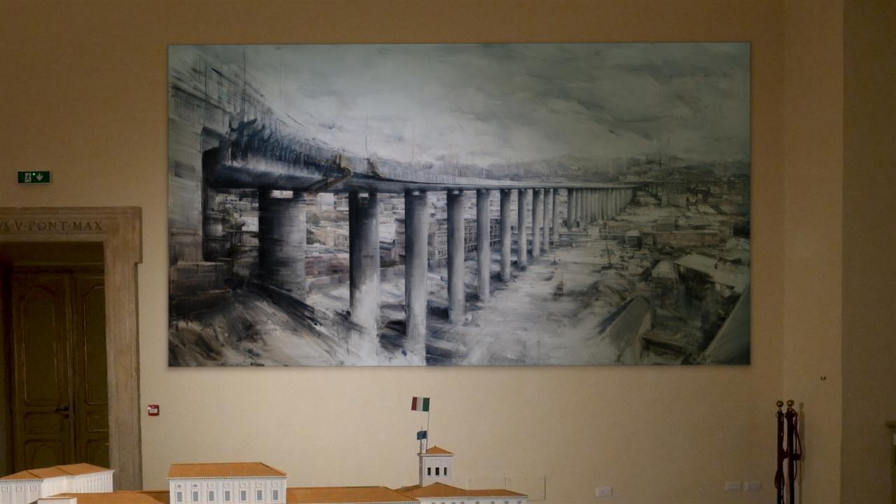 Il Gruppo Camozzi dona alla Presidenza della Repubblica un dipinto raffigurante il nuovo ponte di Genova